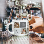 Taza De Espresso Regalo de grupo familiar personalizado<br><div class="desc">Fotografía de grupo de moda y regalo de la mejor familia de color gris</div>