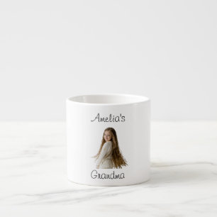 Taza De Espresso Regalo de la abuela - Nombre y foto del nieto -