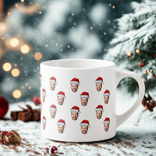 Taza De Espresso Regalo de Navidades de personalizado Face Photo Sa