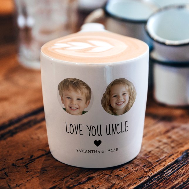Taza De Espresso Regalo de tío personalizado | Foto de cara de pers (Subido por el creador)