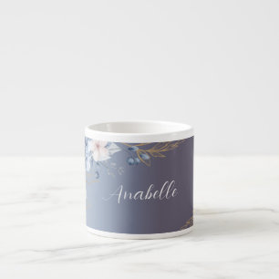 Taza De Espresso regalo floral personalizado