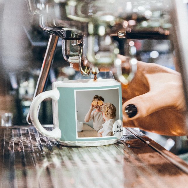 Taza De Espresso Regalo moderno de fotos de una preciosa abuela (Subido por el creador)