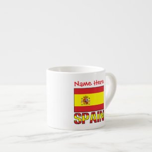 Taza De Espresso Regalo Personalizado de la Bandera de España Heren