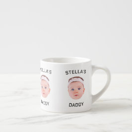 Taza De Espresso Regalo personalizado de papá con foto de bebé