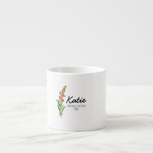 Taza De Espresso Regalos de jubilación personalizados para mujeres,