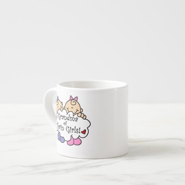 Taza De Espresso Regalos de la abuela de los Chicas gemelos (Izquierda)