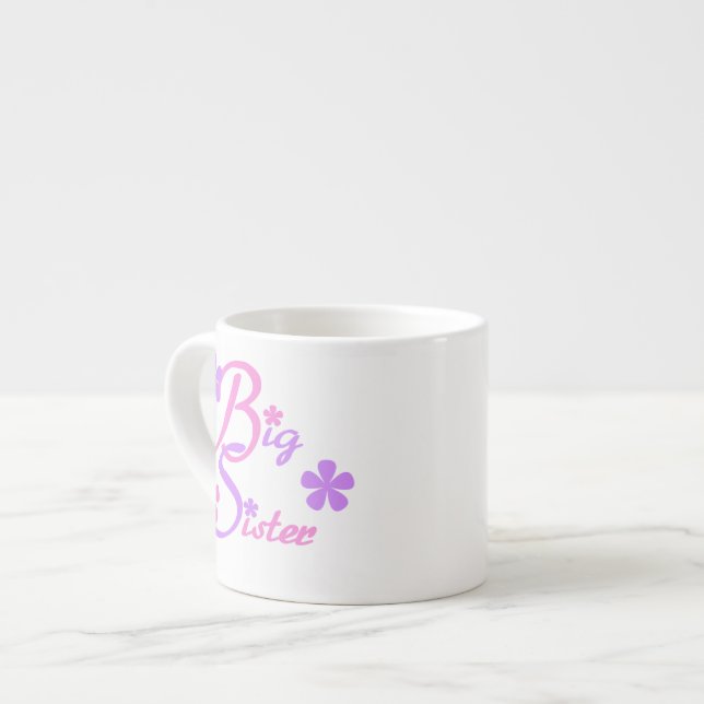 Taza De Espresso Regalos de Lavanda y Gran Hermana Rosa (Izquierda)