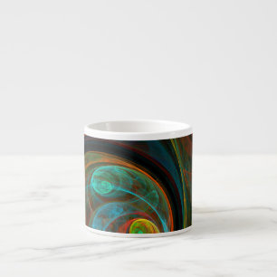 Taza De Espresso Renacimiento Azul Resumen Arte Espresso Mug