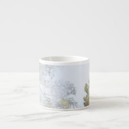 Taza De Espresso Resplandor Dorado de Hoja Ancha