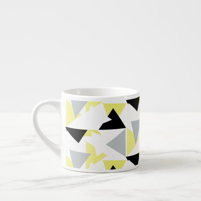 Taza De Espresso Resumen Art Triangle Pyramid Pattern Coffee Mug (Izquierda)