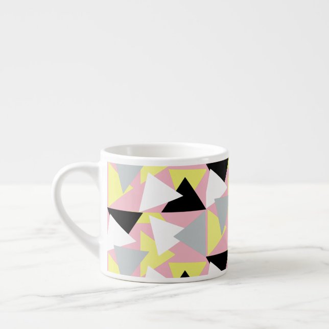 Taza De Espresso Resumen Art Triangle Pyramid Pattern Coffee Mug (Izquierda)