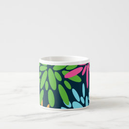 Taza De Espresso Resumen Colorido Fuegos artificiales Flores Especi