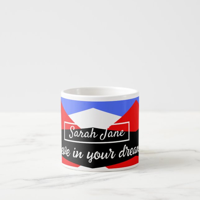 Taza De Espresso Resumen colorido y moderno | presupuesto inspirado (Frente)