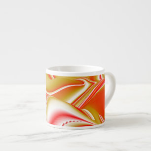Taza De Espresso Resumen de amor y oro en 3D Rainbowart