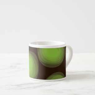 Taza De Espresso Resumen de flores verdes, frescas, únicas, moderna