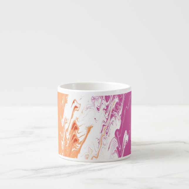 Taza De Espresso Resumen de la bandera del orgullo lésbico (Frente)