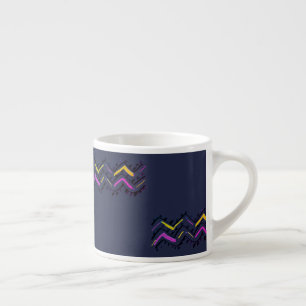 Taza De Espresso Resumen de la Copa Mug de Café Morado Amarillo