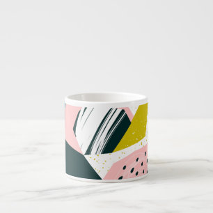 Taza De Espresso Resumen de las piñas: colorido mosaico sin costura