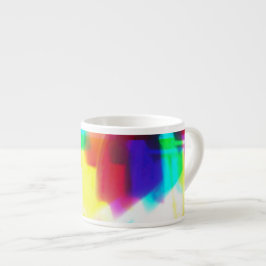Taza De Espresso Resumen de Popart Especie Arcoiris Primaria Mug