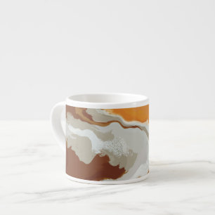 Taza De Espresso Resumen Pastel Paint Fox Tail Edition Café Mug