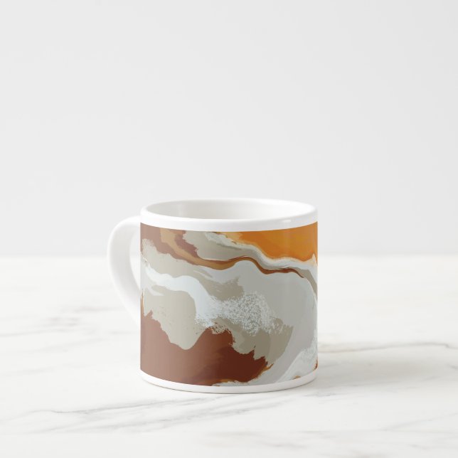 Taza De Espresso Resumen Pastel Paint Fox Tail Edition Café Mug (Izquierda)