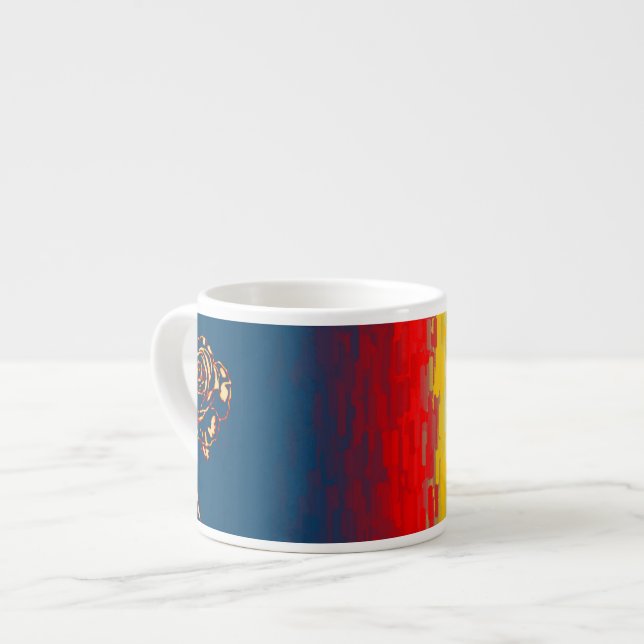 Taza De Espresso Resumen Rosa Espresso Mug (Izquierda)