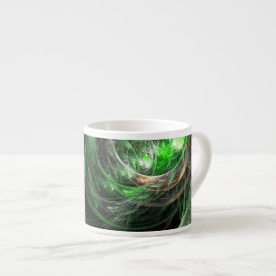 Taza De Espresso Resumen verde mundial del arte Espresso Mug