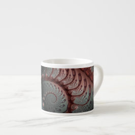 Taza De Espresso Resumen Vivid Fantasy Fractal Art Brown Blue
