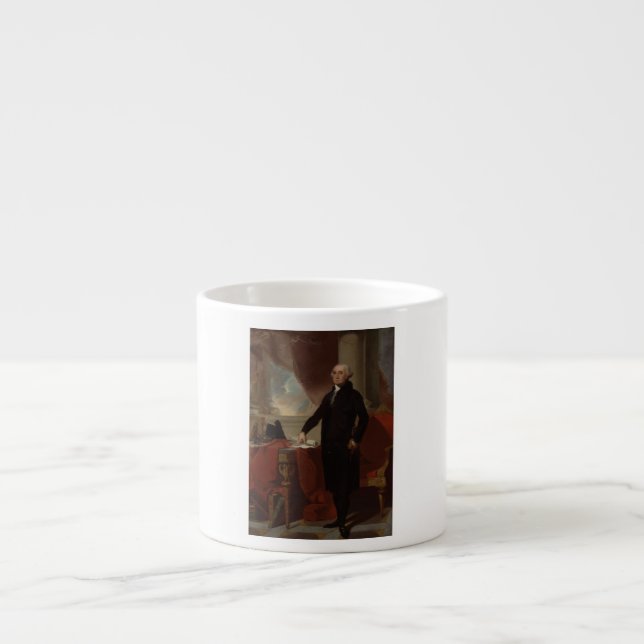 Taza De Espresso Retrato de Lansdowne: Presidente de Estados Unidos (Frente)