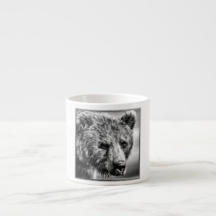 Taza De Espresso Retrato de oso pardo
