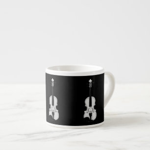 Taza De Espresso Retrato de violín - Fotografía en blanco y negro