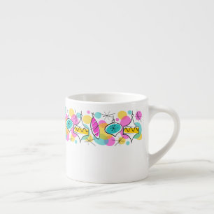 Taza De Espresso Retro Tree Baubles Line mug espresso
