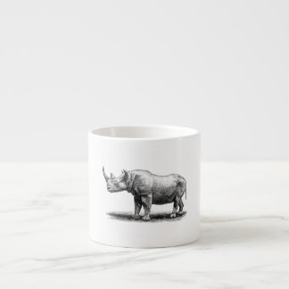 Taza De Espresso Rhinos del rinoceronte del ilustracion del