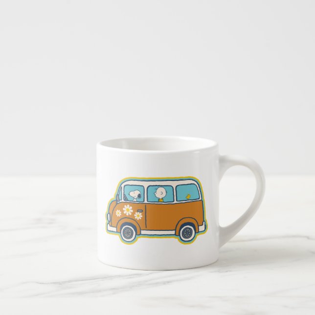 Taza De Espresso Road Trippin | Peanuts Road Trip Van (Derecha)