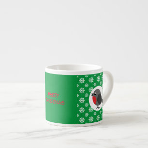 Taza De Espresso Robin Personalizado con copas de nieve Añadir t