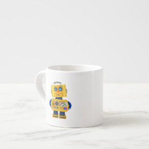 Taza De Espresso Robot de mirada inocente del juguete
