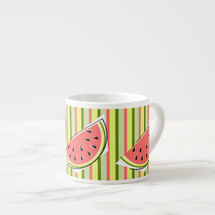 Taza De Espresso Rodaja de Sandía Franja Clásica