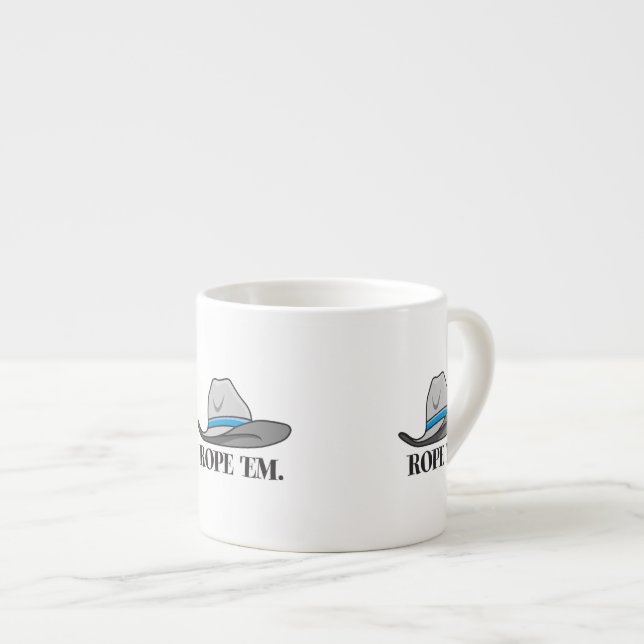 Taza De Espresso Rodeo occidental de Rope 'Em (Derecha)