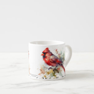 Taza De Espresso Rojos Modernos ''Estás Cerca'' CARDINAL Porcelana