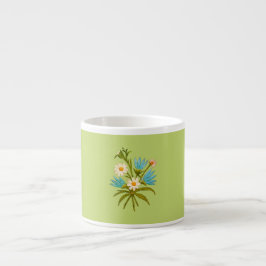 Taza De Espresso Romantic Flower – Botanical Fantasy Bouquet