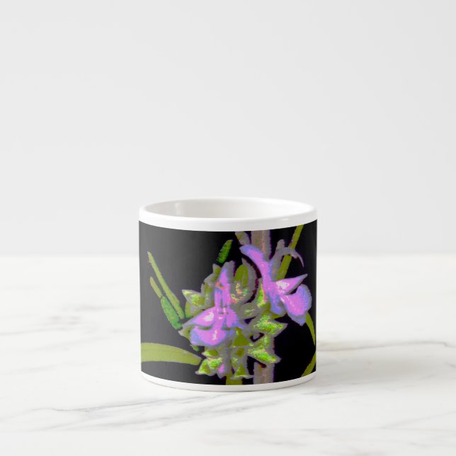 Taza De Espresso Romero en Flor (Frente)