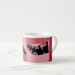 Taza De Espresso Rosa Jardín fractal