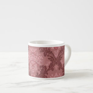Taza De Espresso Rosa Polvoriento Rosa Suave Burdeos Elegante Damas