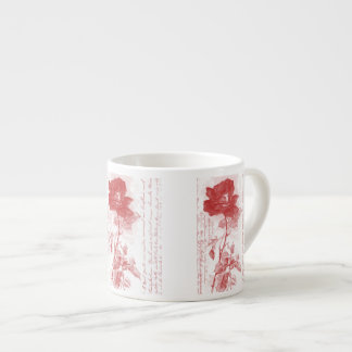 Taza De Espresso Rosa Roja