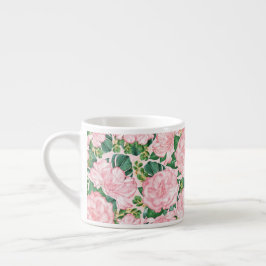 Taza De Espresso Rosas rosas rosas y cocina de granjas de Monstera