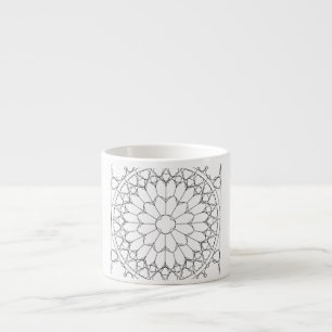Taza De Espresso Rosas Vidrio Emplomado
