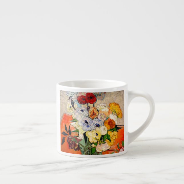 Taza De Espresso Rosas y Anémonas de Van Gogh (Derecha)