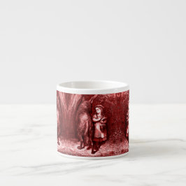 Taza De Espresso Rotkäppchen Little Red Riding Hood Grimm cuento de