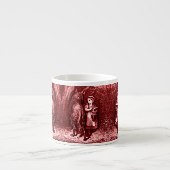 Taza De Espresso Rotkäppchen Little Red Riding Hood Grimm cuento de (Frente)