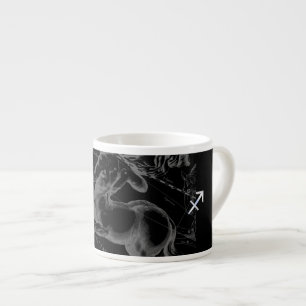 Taza De Espresso Rótulo cromado Sagittarius Zodiac en Hevelius